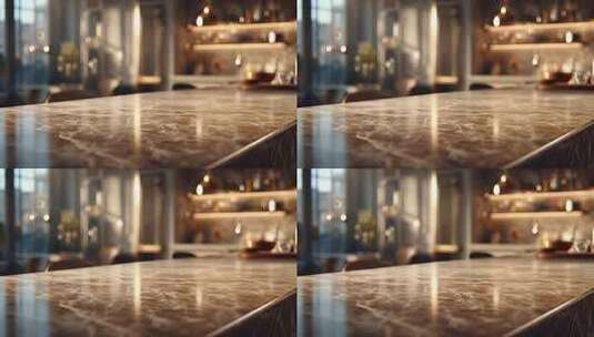 室内大理石台面实拍素材高清在线视频素材下载