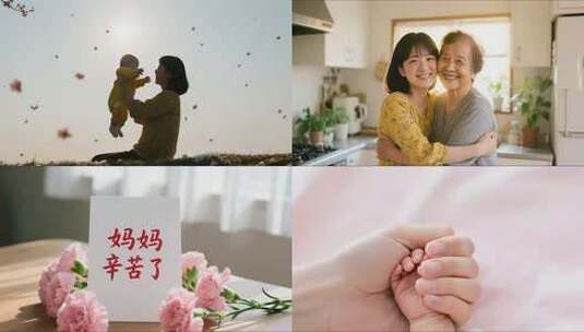 妈妈的爱与陪伴合集高清在线视频素材下载