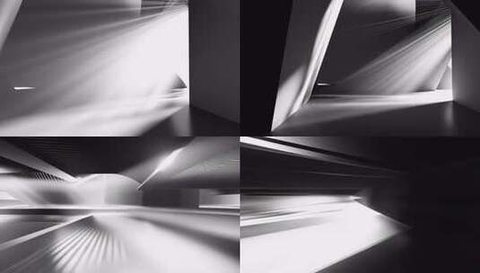 光影交错的抽象空间高清在线视频素材下载