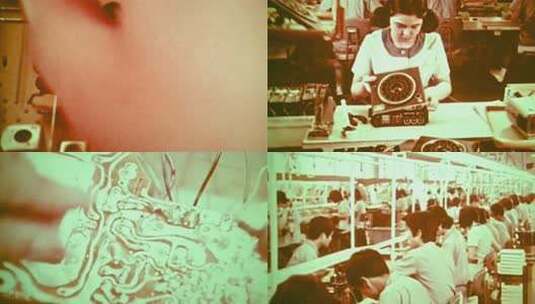 日本80年代 电器生产线高清在线视频素材下载