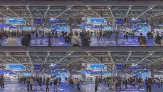 第八届进博会2.1馆汽车及智慧出行展区高清在线视频素材下载