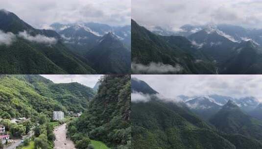 秦岭延时秦岭云海云层之上云海秦岭自然风光高清在线视频素材下载