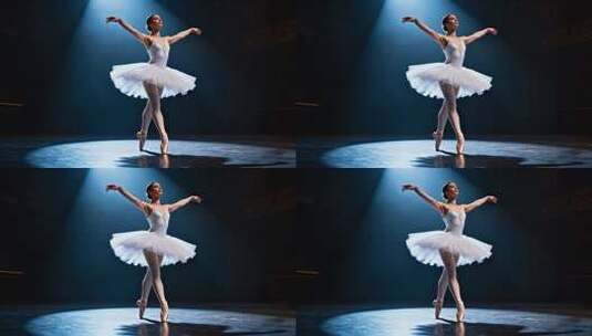 芭蕾舞演员舞台舞蹈表演高清在线视频素材下载