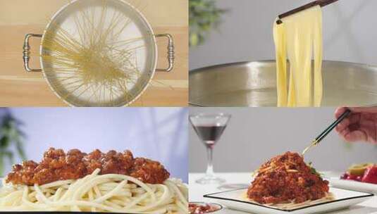 肉酱意面高清在线视频素材下载