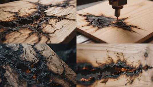 烧焦木头纹理素材高清在线视频素材下载