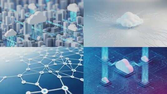 大数据云计算处理中心与网络连接高清在线视频素材下载