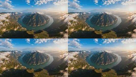 长江三峡壮丽风光全景高清在线视频素材下载