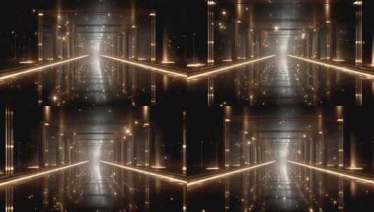 金色光影穿梭宇宙星河无限延伸高清在线视频素材下载