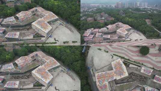 四川美术学院（虎溪校区）全景航拍素材高清在线视频素材下载