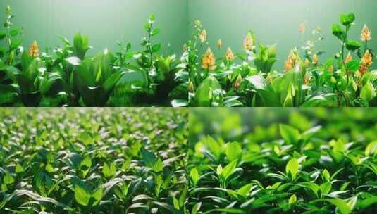 绿意盎然的植物生长高清在线视频素材下载