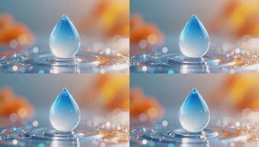 微距水滴特写素材高清在线视频素材下载