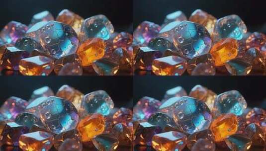 多彩宝石微距特写高清在线视频素材下载
