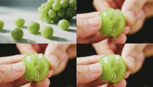 绿葡萄特写素材高清在线视频素材下载