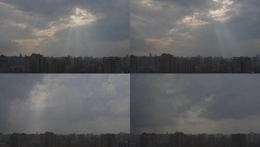 长沙丁达尔光线照射【3段延时】高清在线视频素材下载