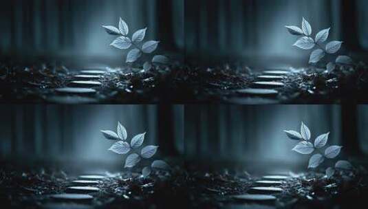 幽静森林中的希望之光高清在线视频素材下载