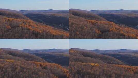 内蒙古奥伦布坎景区航拍高清在线视频素材下载