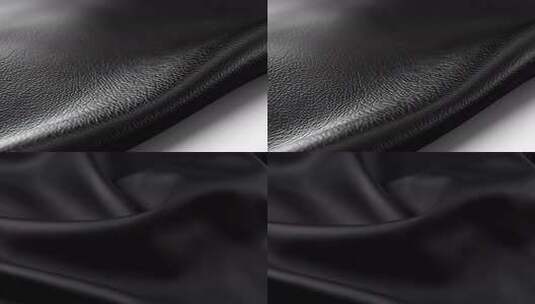 黑色皮革质感特写高清在线视频素材下载