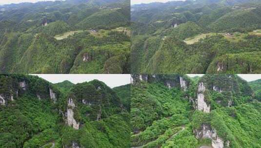 4K贵州高原山地地貌自然风光航拍视频高清在线视频素材下载