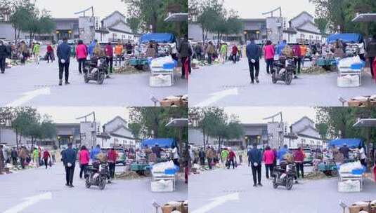 4K山西早市自由市场买卖实拍视频高清在线视频素材下载