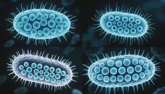 微观细菌3D渲染展示高清在线视频素材下载