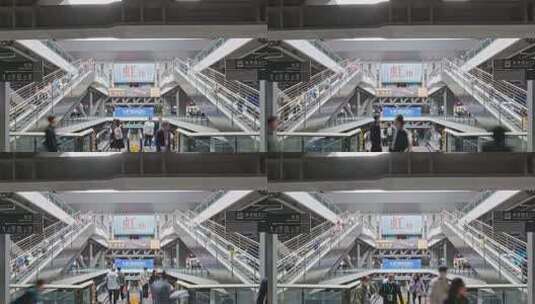 虹馆第八届进博会人流中国国际进口博览会高清在线视频素材下载