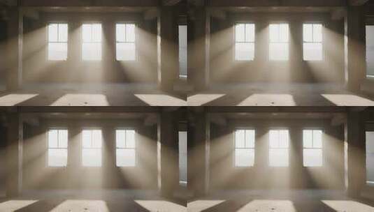 空房间窗户光束唯美意境希望视频高清在线视频素材下载