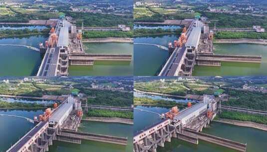 4K清远市飞来峡大坝水利枢纽10高清在线视频素材下载