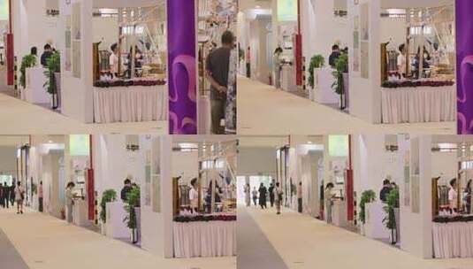 展会现场人群参观场景高清在线视频素材下载