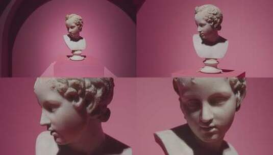 古罗马希腊雕塑爱神丘比特高清在线视频素材下载