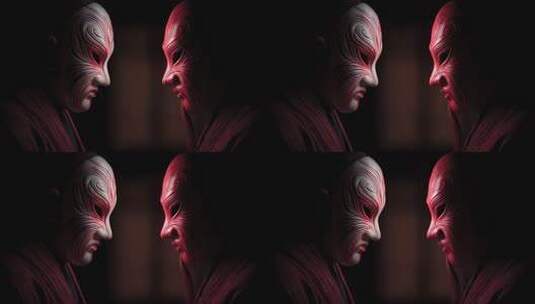 戏剧人生：传统与现代面具的艺术碰撞高清在线视频素材下载