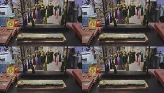 展示传统工艺品与饰品香囊高清在线视频素材下载