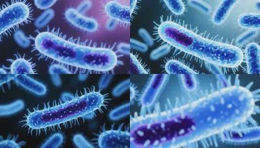 细菌微观3D渲染素材高清在线视频素材下载