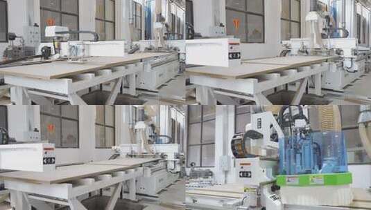 数控机床加工木板 自动化木材切割高清在线视频素材下载