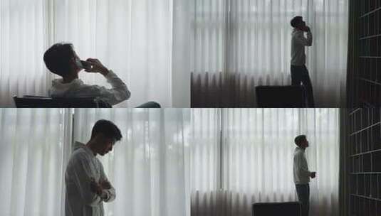 男子失业焦虑悲伤高清在线视频素材下载