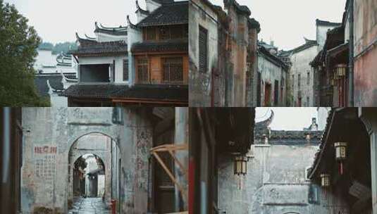 氛围感幽静古镇街景小巷街特写高清在线视频素材下载