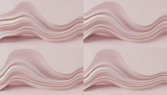粉色波浪形3D渲染背景高清在线视频素材下载