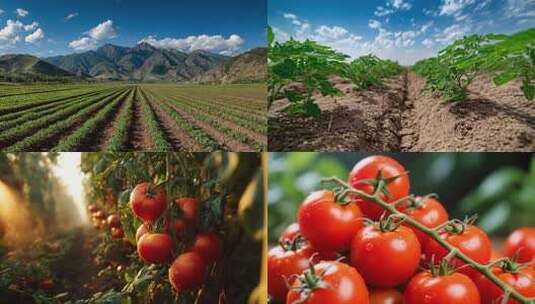 新疆西红柿种植丰收高清在线视频素材下载