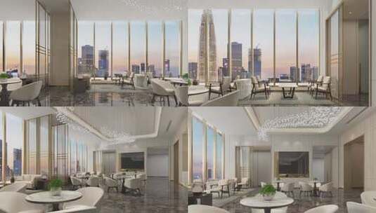 现代写字楼休息区空镜合集高清在线视频素材下载