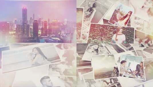 温馨唯美青春回忆单张相册团建照片展示高清AE视频素材下载