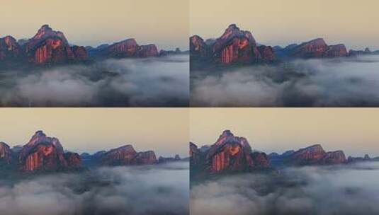 日出云海航拍壮丽山河0073高清在线视频素材下载