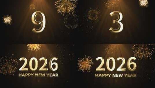 2026跨年倒计时金色开场视频高清在线视频素材下载