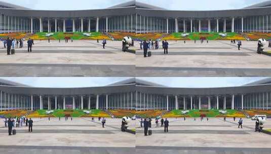 上海第八届 进博会私人飞机展高清在线视频素材下载