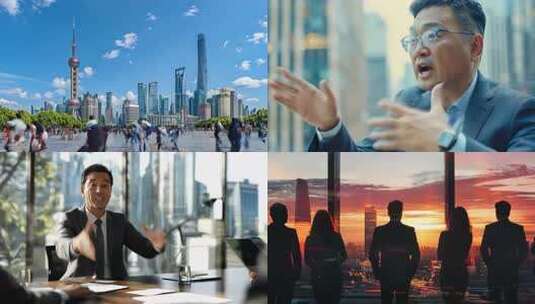 【4k】务洽谈商务合作商务谈判会议商务人士高清在线视频素材下载