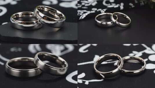 微距特写情侣戒指高清在线视频素材下载