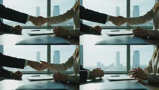 商务合作握手企业成功概念视频高清在线视频素材下载