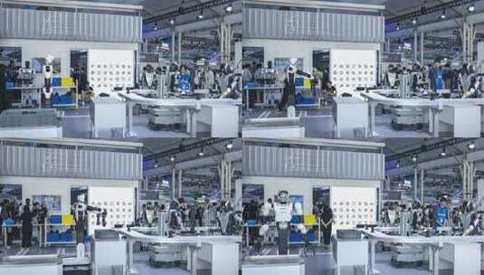 延时-机器人会展2025云栖大会会展现场高清在线视频素材下载