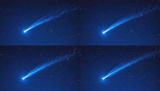 夜空中划过的流星高清在线视频素材下载