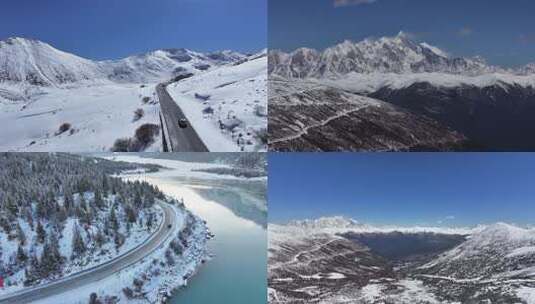 4k雪山自然风光全景高清在线视频素材下载