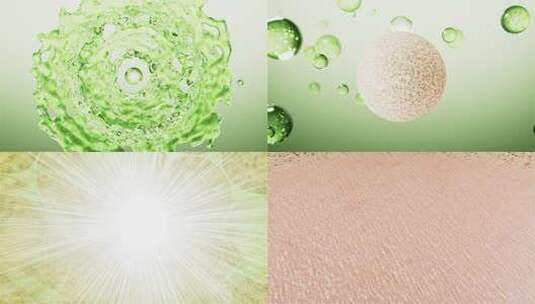 植物精华祛斑修复皮肤美白细胞视频高清在线视频素材下载