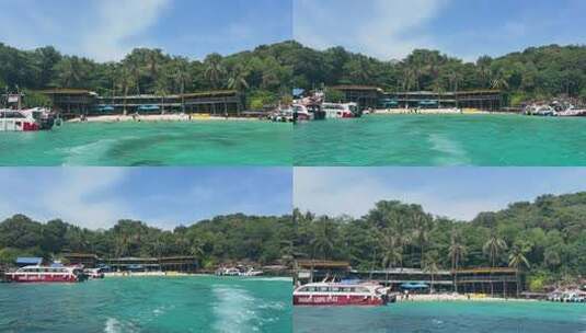 热带海滩度假村全景高清在线视频素材下载